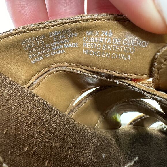 Dr Scholls Womens size 7.5 Brenna Leather Clog Mule Slip On Tan Air-Pillo - Picture 10 of 12